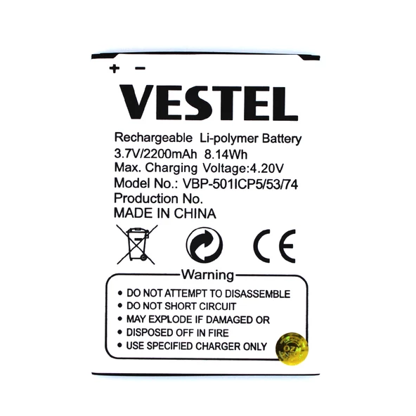 Vestel Venüs 5.5 X 5.5 V Batarya Pil ürün görseli 1
