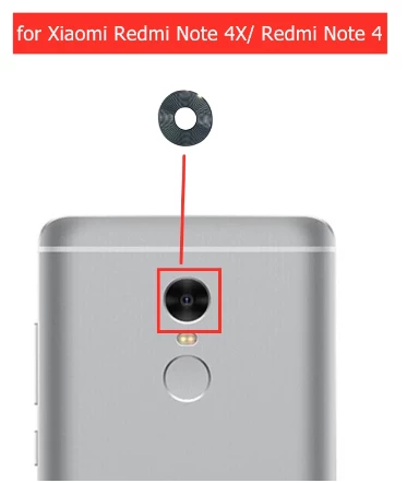 Xiaomi Redmi Note 4 Arka Kamera Camı Lensi (Çıtasız CAM) ürün görseli 1
