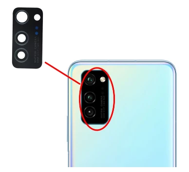 Huawei Honor V30 Arka Kamera Camı Lensi (Çıtasız Cam) ürün görseli 1
