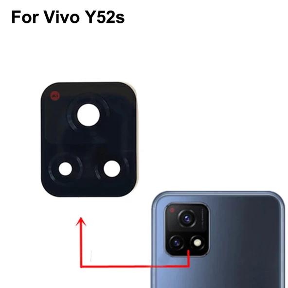 Vivo Y52S Arka Kamera Camı Lensi (Çıtasız Sadece Cam) ürün görseli 1