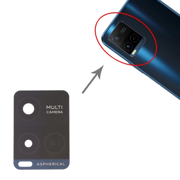 Vivo Y21S Arka Kamera Camı Lensi (Çıtasız Sadece Cam) ürün görseli 1