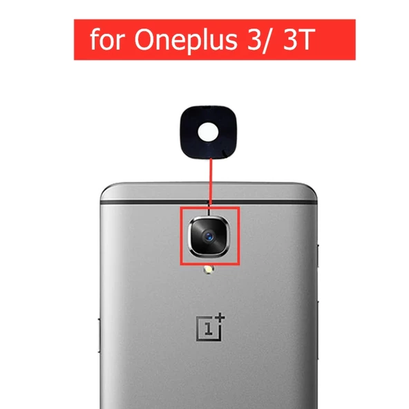Oneplus 3T Arka Kamera Camı Lensi (Çıtasız Sadece Cam) ürün görseli 1