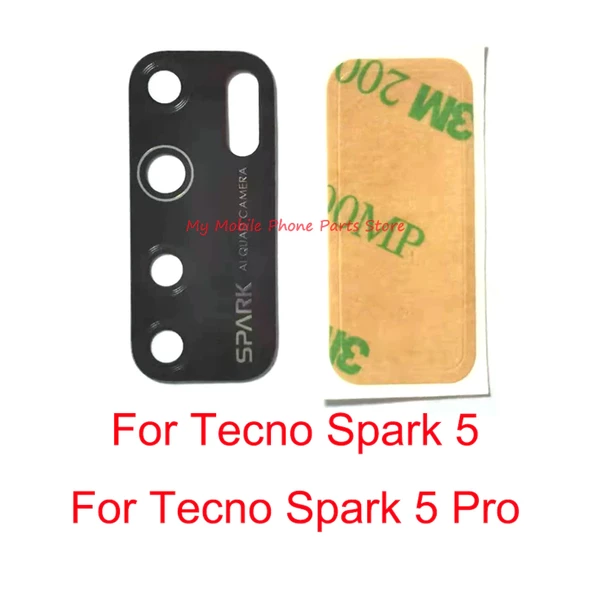 Tecno Spark 5 Pro Arka Kamera Camı Lensi (Çıtasız Sade Cam) ürün görseli 1