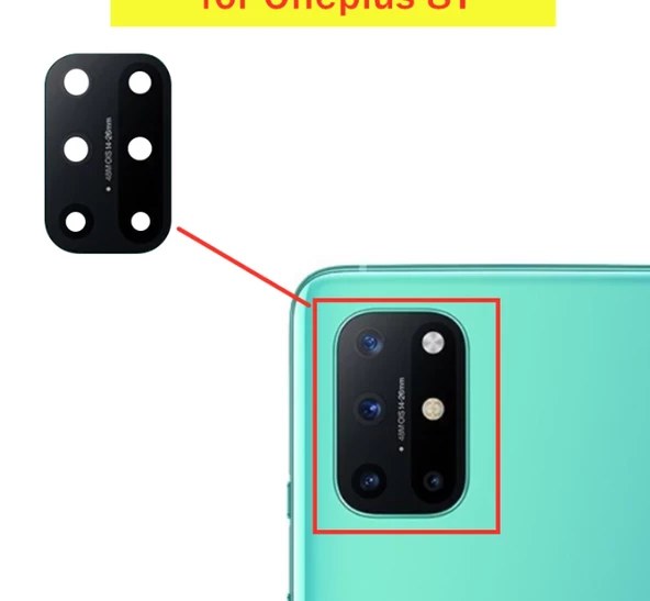 Oneplus 8T Arka Kamera Camı Lensi (Çıtasız Sadece Cam) ürün görseli 1