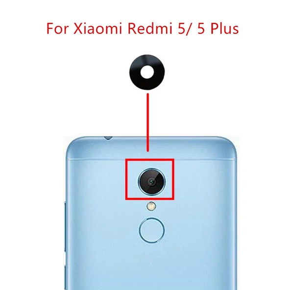 Xiaomi Redmi 5 Arka Kamera Camı Lensi (Çıtasız Sadece Cam) ürün görseli 1