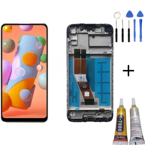 TE Samsung A11 A115F Uyumlu Çıtalı Lcd Ekran Servis + Montaj Kiti ürün görseli 1