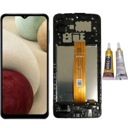 TE Samsung A12 A125F Uyumlu Çıtalı Lcd Ekran Servis + B7000 ürün görseli 1