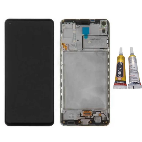 TE Samsung A21S A217F Uyumlu Çıtalı Lcd Ekran + B7000 ürün görseli 1