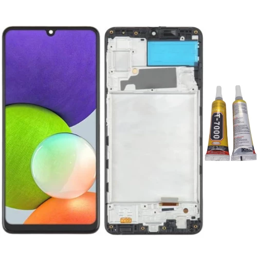 TE Samsung A22 A225F Uyumlu OLED Çıtalı Lcd Ekran + B7000 ürün görseli 1