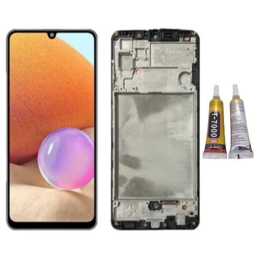 TE Samsung A32 A325F Uyumlu OLED Çıtalı Lcd Ekran + B7000 ürün görseli 1