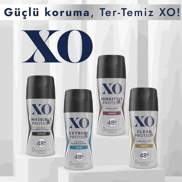 Xo Extreme & Protect Men Deodorant 150 ml - Resim 4