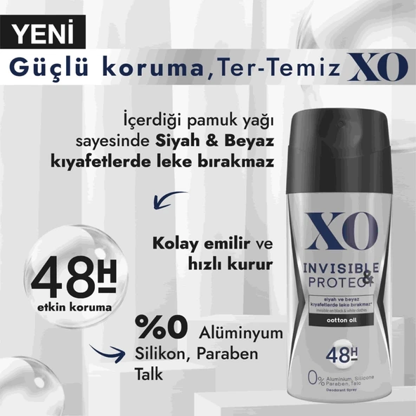 Xo & Protect Men Deodorant 150 ml - Resim 2