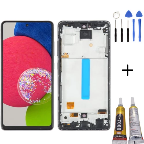 TE Samsung A52S 5G A528F Uyumlu OLED Çıtalı Lcd Ekran+Montaj Kiti ürün görseli 1