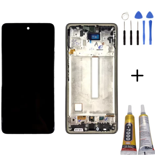 TE Samsung A53 5G A536F Uyumlu Çıtalı Lcd Ekran Siyah + Montaj Kiti ürün görseli 1