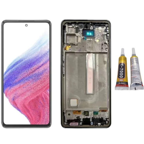 TE Samsung A53 5G A536F Uyumlu OLED Çıtalı Lcd Ekran Siyah ürün görseli 1