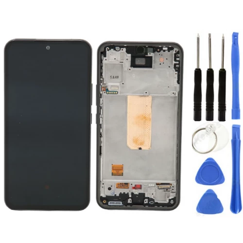TE Samsung A54 5G A546F Uyumlu Çıtalı Lcd Ekran Siyah + Tamir Seti ürün görseli 1