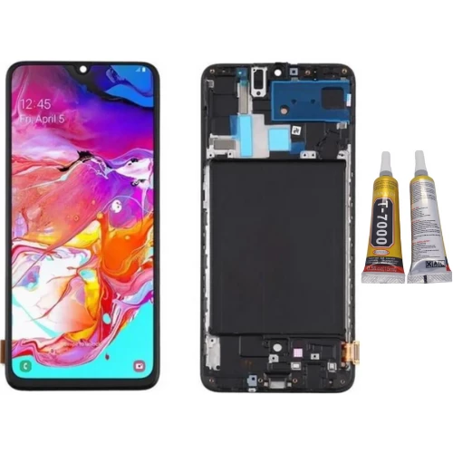TE Samsung A70 A705F Uyumlu OLED Çıtalı Lcd Ekran + B7000 ürün görseli 1