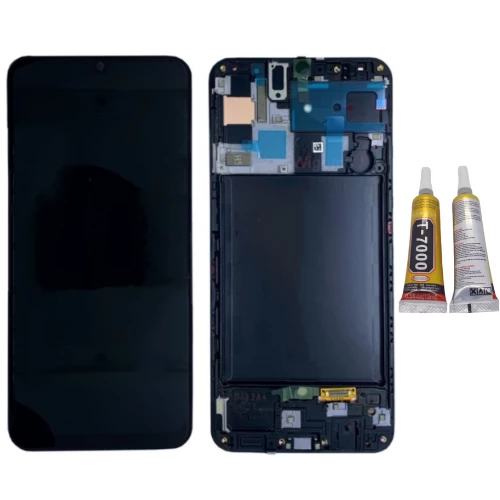TE Samsung A70S A707F Uyumlu A Kalite Çıtalı Lcd Ekran + B7000 ürün görseli 1