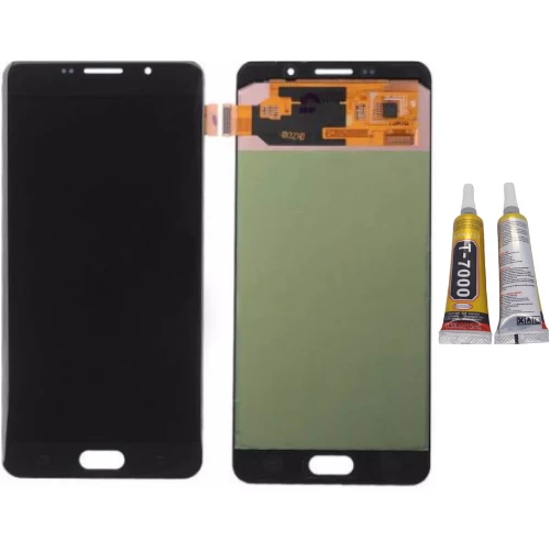 TE Samsung A7 2016 A710F Uyumlu OLED Lcd Ekran Siyah + B7000 ürün görseli 1