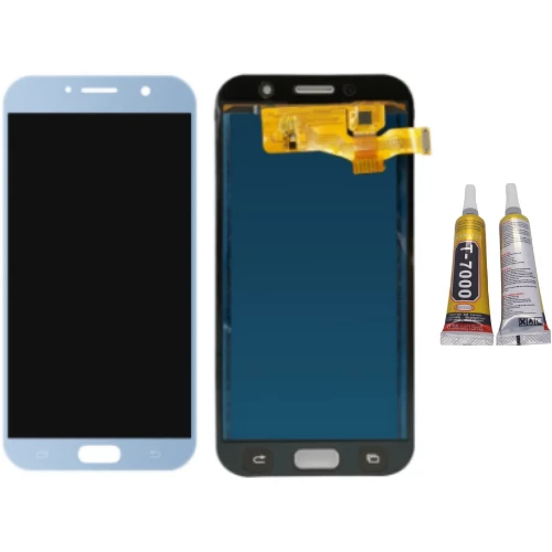 TE Samsung A7 2017 A720F Uyumlu Lcd Ekran Mavi + B7000 ürün görseli 1