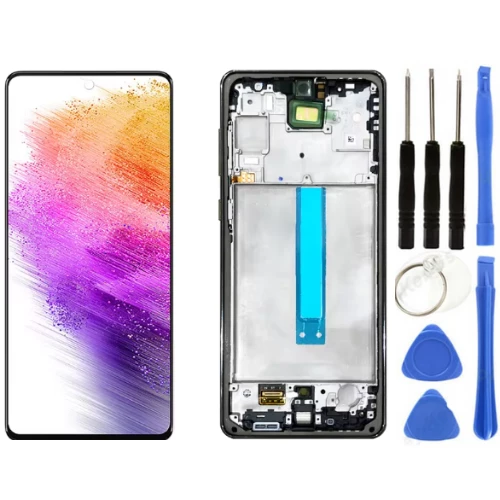 TE Samsung A73 5G A736F Uyumlu OLED Çıtalı Lcd Ekran + Tamir Seti ürün görseli 1