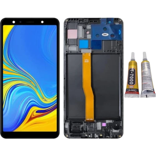 TE Samsung A7 2018 A750F Uyumlu Çıtalı Lcd Ekran Servis + B7000 ürün görseli 1