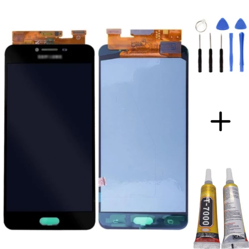 TE Samsung C7 C7000 Uyumlu OLED Lcd Ekran Siyah + Montaj Kiti ürün görseli 1