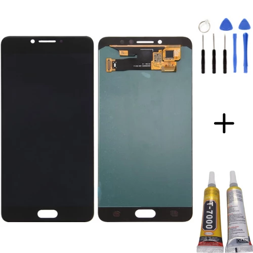TE Samsung C7 Pro C7010 Uyumlu A Kalite Lcd Ekran Siyah ürün görseli 1