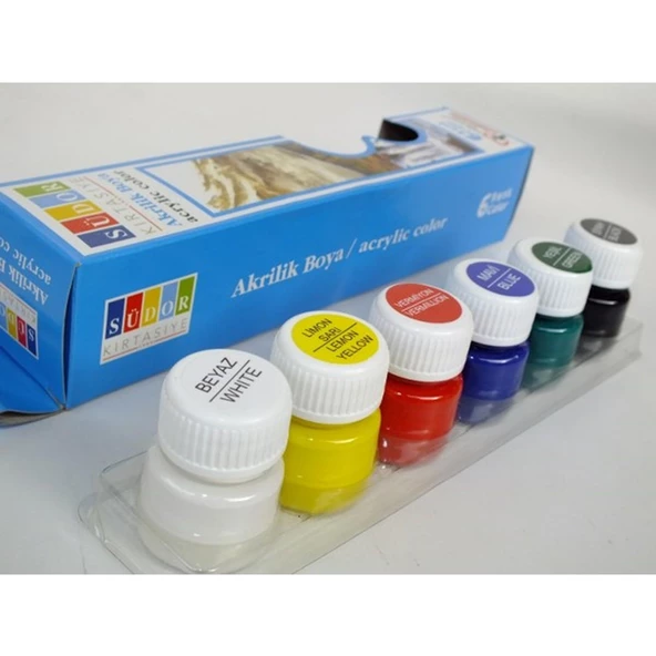 Südor Akrilik Boya Şişe Su Bazlı 15 ML 6 Renk SD121 ürün görseli 1