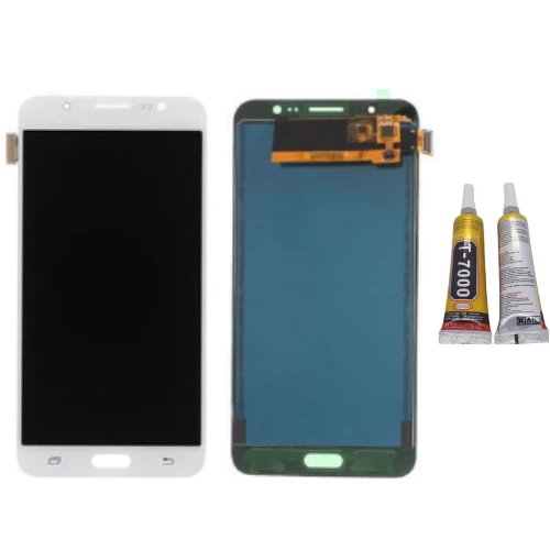 TE Samsung J7 2016 J710 Uyumlu Lcd Ekran Servis Beyaz + B7000 ürün görseli 1