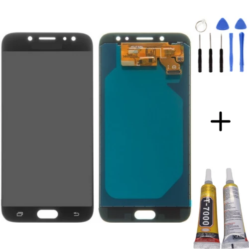 TE Samsung J7 Pro J730 Uyumlu Lcd Ekran Servis Siyah + Montaj Kiti ürün görseli 1