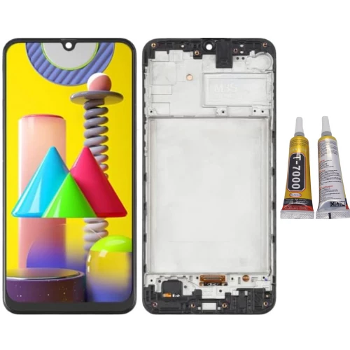 TE Samsung M31 M315 Uyumlu Çıtalı OLED Lcd Ekran + B7000 ürün görseli 1