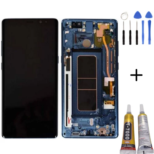 TE Samsung Note 8 N950 Uyumlu Çıtalı Lcd Ekran Mavi + Montaj Seti ürün görseli 1