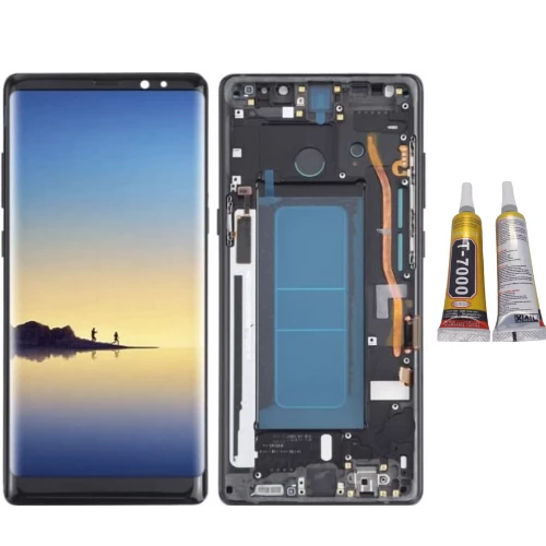 TE Samsung Note 8 N950 Uyumlu Çıtalı Lcd Ekran Servis Siyah B7000 ürün görseli 1