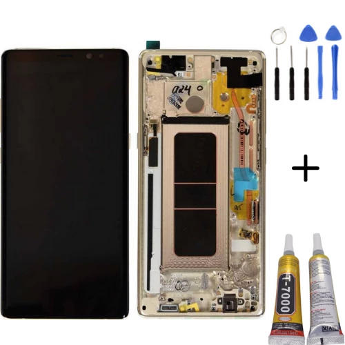 TE Samsung Note 8 N950 Uyumlu Çıtalı OLED Lcd Ekran Gold Full Set ürün görseli 1