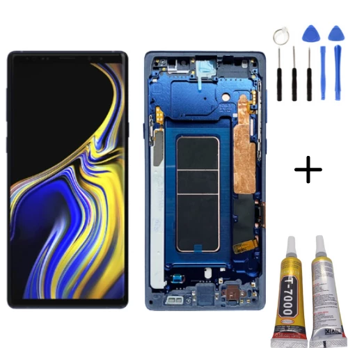 TE Samsung Note 9 N960 Uyumlu Çıtalı Lcd Ekran Servis Mavi ürün görseli 1