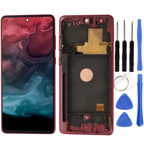 TE Samsung Note 10 Lite N770 Uyumlu Çıtalı OLED Lcd Ekran Kırmızı ürün görseli 1