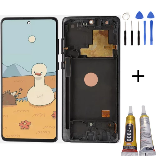 TE Samsung Note 10 Lite N770 Uyumlu Çıtalı Lcd Ekran Servis Siyah ürün görseli 1