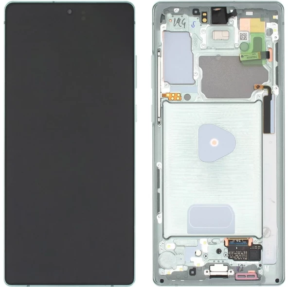 TE Samsung Note 20 5G N981 Uyumlu Çıtalı Lcd Ekran Servis Yeşil ürün görseli 1