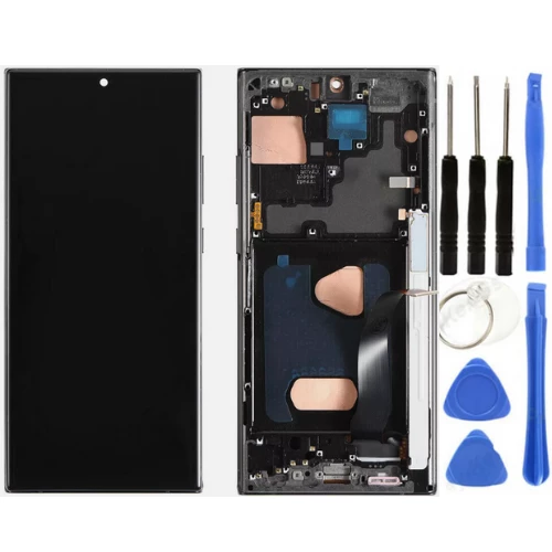TE Samsung Note 20 Ultra N985 Uyumlu Çıtalı Lcd Ekran Siyah ürün görseli 1
