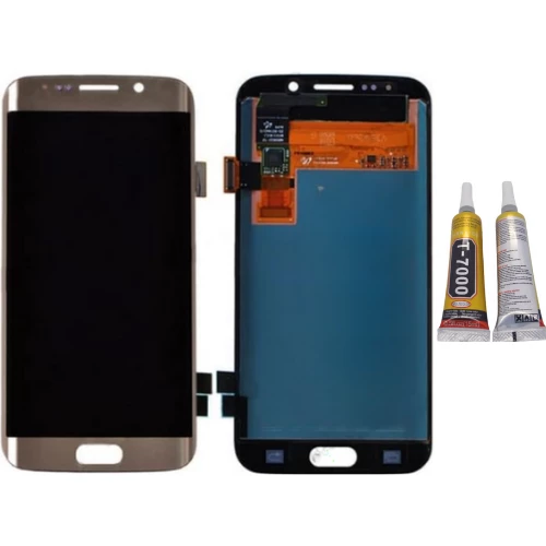 TE Samsung S6 Edge G925 Uyumlu Lcd Ekran Gold + B7000 ürün görseli 1