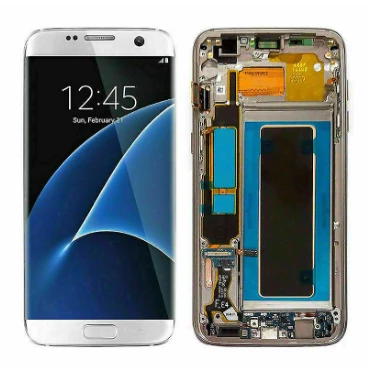 TE Samsung S7 Edge G935F Uyumlu Çıtalı A Kalite Lcd Ekran Beyaz ürün görseli 1
