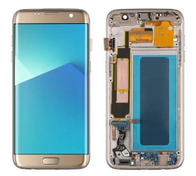 TE Samsung S7 Edge G935F Uyumlu Çıtalı A Kalite Lcd Ekran Gold ürün görseli 1
