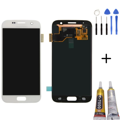 TE Samsung S7 G930F Uyumlu OLED Lcd Ekran Beyaz + Montaj Kiti ürün görseli 1