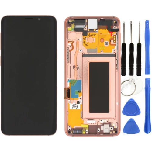 TE Samsung S9 G960F Uyumlu Çıtalı OLED Lcd Ekran Gold Tamir Seti ürün görseli 1
