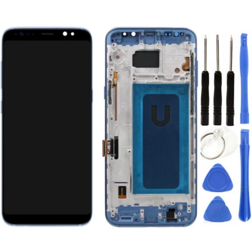 TE Samsung S8 Plus G955F Uyumlu Çıtalı A Kalite Lcd Ekran Mavi ürün görseli 1