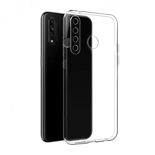 Oppo A31 Kılıf FitCase Toz Koruma Tıpalı Şeffaf Arka Kapak ürün görseli 1