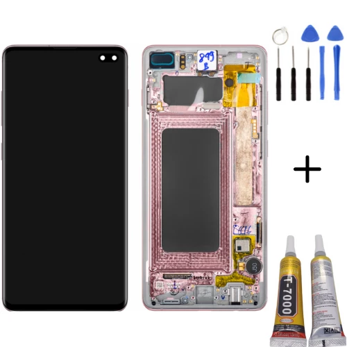 TE Samsung S10 Plus G975 Uyumlu Çıtalı A Kalite Lcd Ekran Gold ürün görseli 1