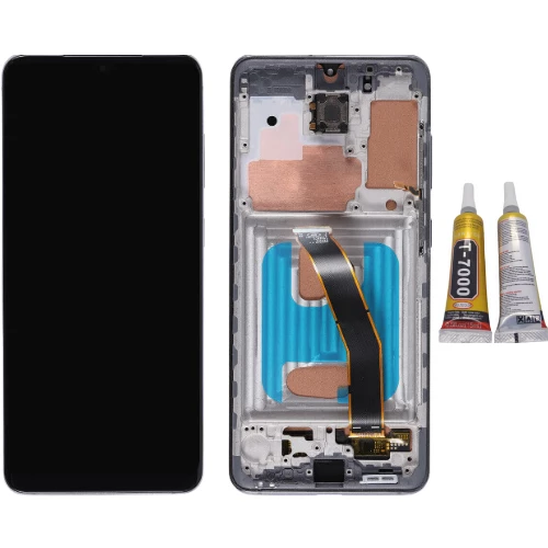 TE Samsung S20 G980F Uyumlu Çıtalı A Kalite Lcd Ekran Siyah B7000 ürün görseli 1