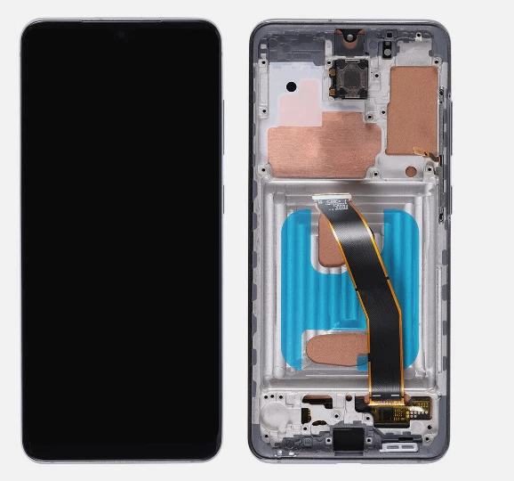 TE Samsung S20 G980F Uyumlu Çıtalı Lcd Ekran Dokunmatik Siyah ürün görseli 1